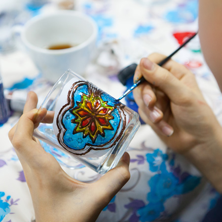 Maľovanie na sklo / Glass painting